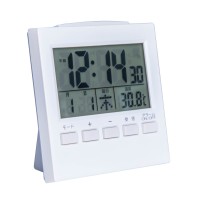 Desktop Table Clocks Alarm Wood Wooden stand Digital clock with temperature display