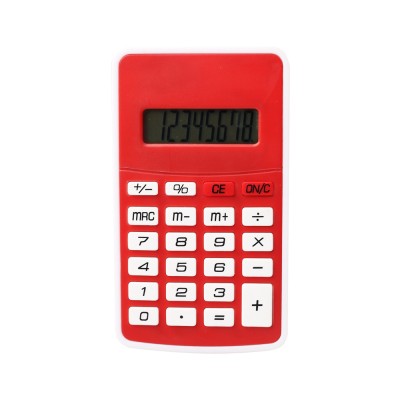 Small Basic Function Button Battery Power Blue Calculator 8 Bit