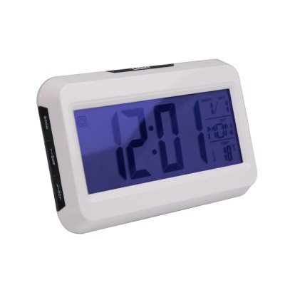 Custom Logo Table Calendar Timer Blue Back Light Digital Electric Calendar Clock with World Time Display