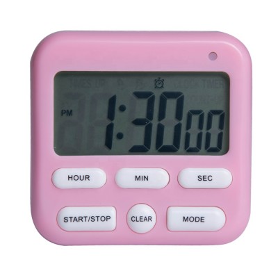 Electronic Lcd Digital  Kitchen Timer with Light Alarm Clock