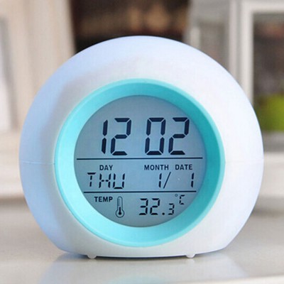 Wholesale Small Cute Design 7 Color LCD Clock Animal Sounds for Home Bedroom